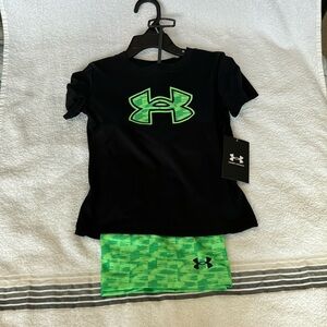 Under armour tshirt and shorts set 3T